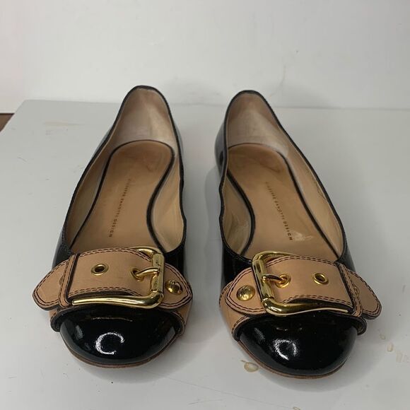 Giuseppe Zanotti Italian black patent leather buckled flats - Picture 5 of 12